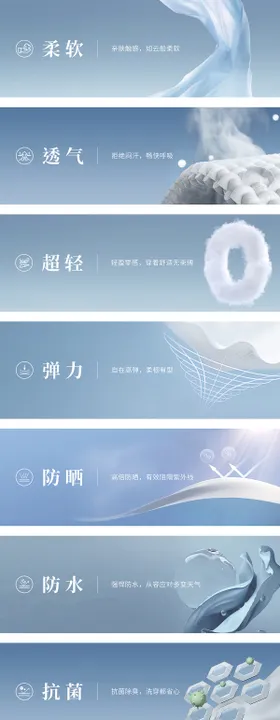服装产品功能卖点海报