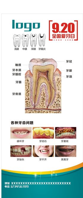 牙科海报口腔科展架