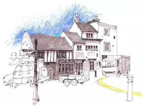 水彩建筑插画