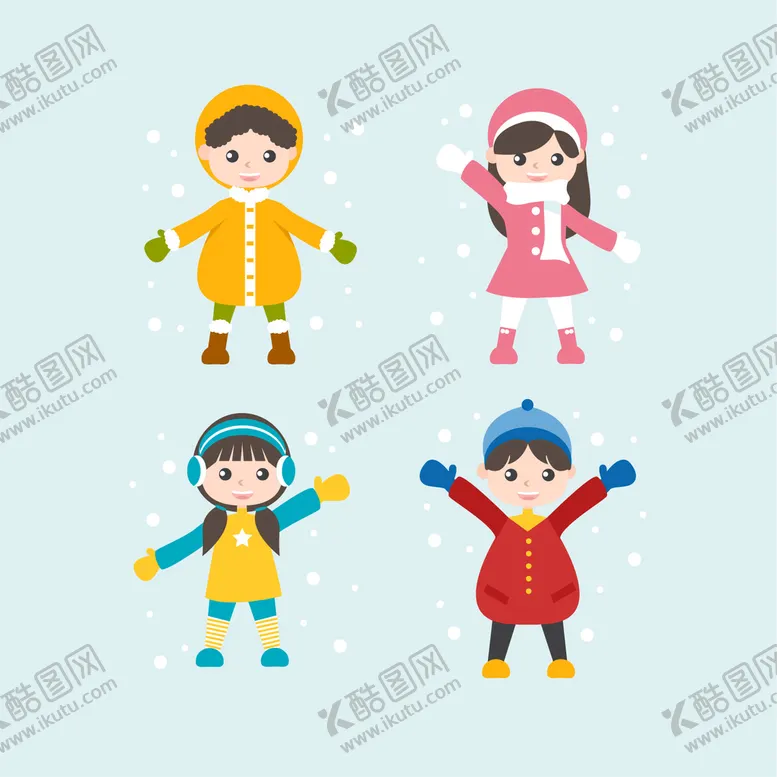 编号：86152310081427082093【酷图网】源文件下载-冬日儿童活动 
