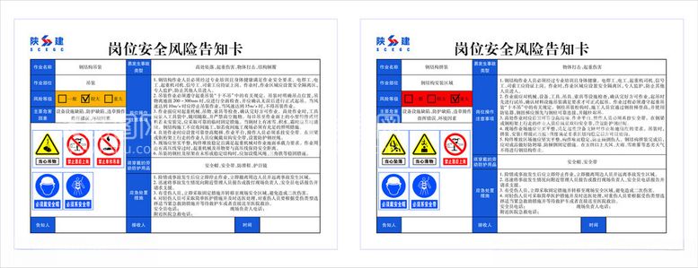 编号：24659612221143171165【酷图网】源文件下载-岗位安全风险告知卡