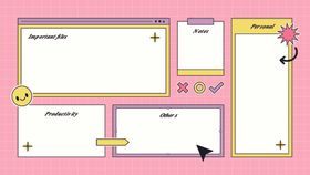 可爱风空白手抄报模板