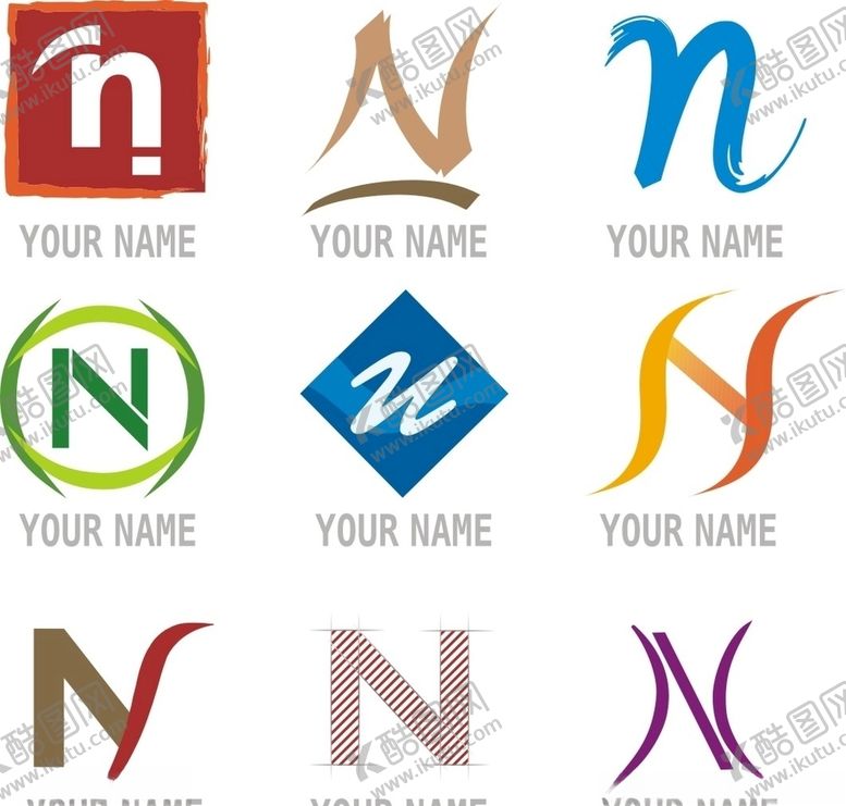 编号：58205510042315186776【酷图网】源文件下载-n字母标志设计