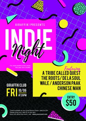 独立音乐夜派对宣传海报