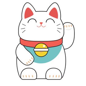 招财猫吉祥物卡通元宝可爱小