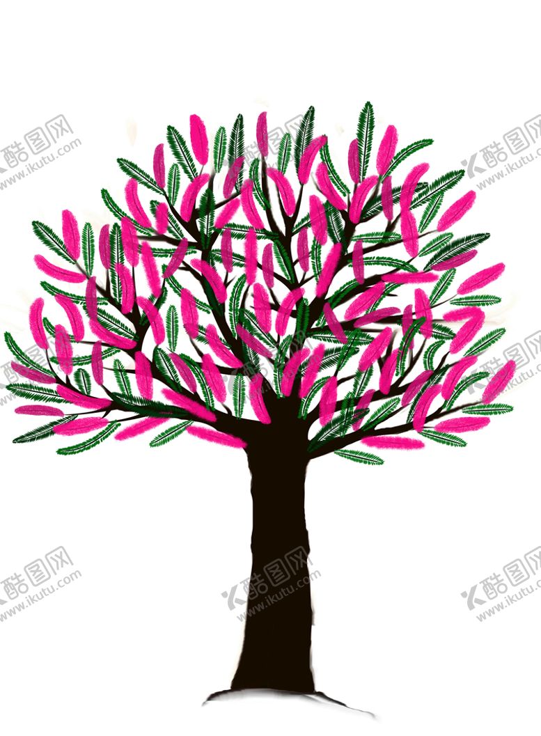 编号：70582409221029281476【酷图网】源文件下载-大型开花树花朵开满枝的树