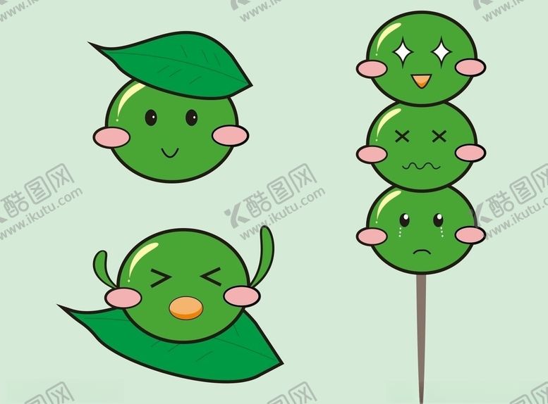 编号：56135609201841252710【酷图网】源文件下载-清明卡通青团