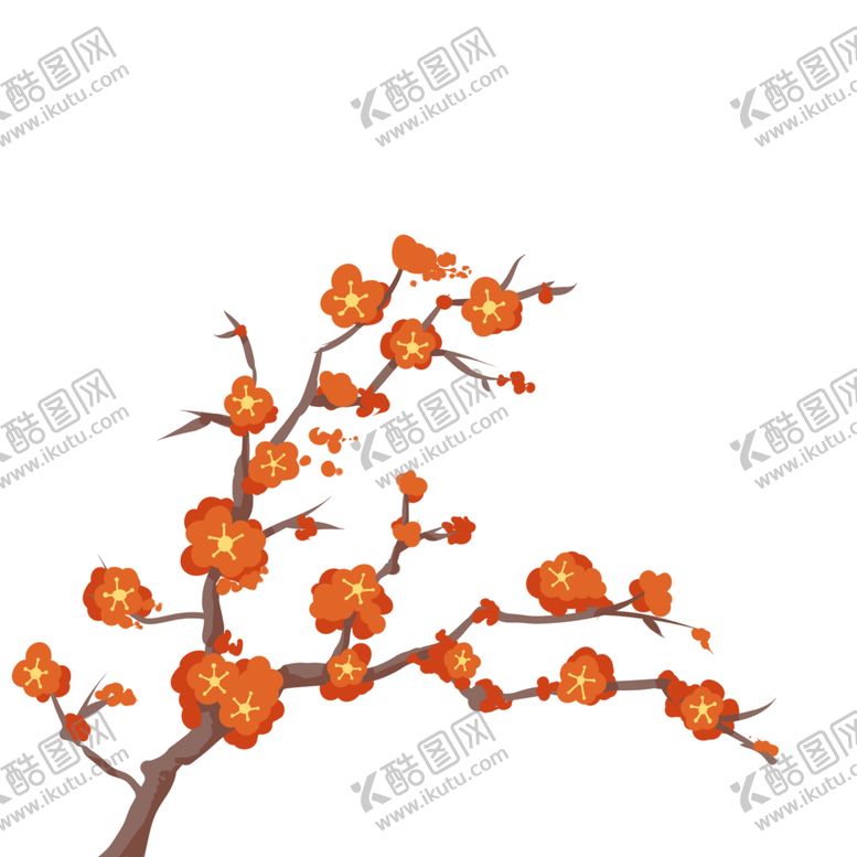编号：61067509240622497882【酷图网】源文件下载-中国风水墨梅