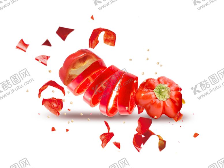编号：88884609290559318280【酷图网】源文件下载-辣椒切片食材海报背景素材