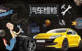 汽车维修背景墙