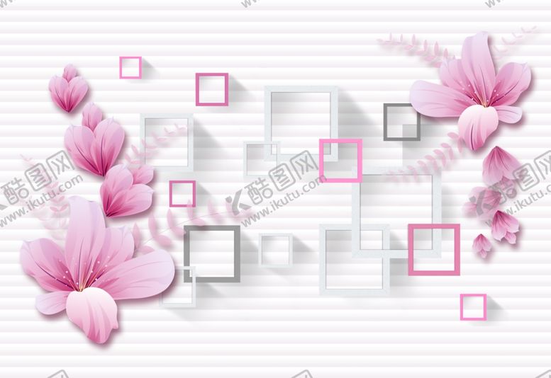 编号：18365409240404247813【酷图网】源文件下载-花卉背景墙