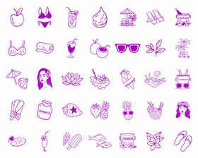 女性时尚元素图标