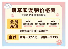 宠物店充值海报