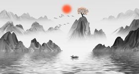 中式山水画