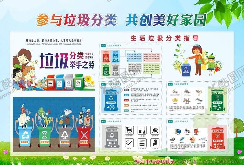 编号：91117804090554383179【酷图网】源文件下载-参与垃圾分类共创美好家园