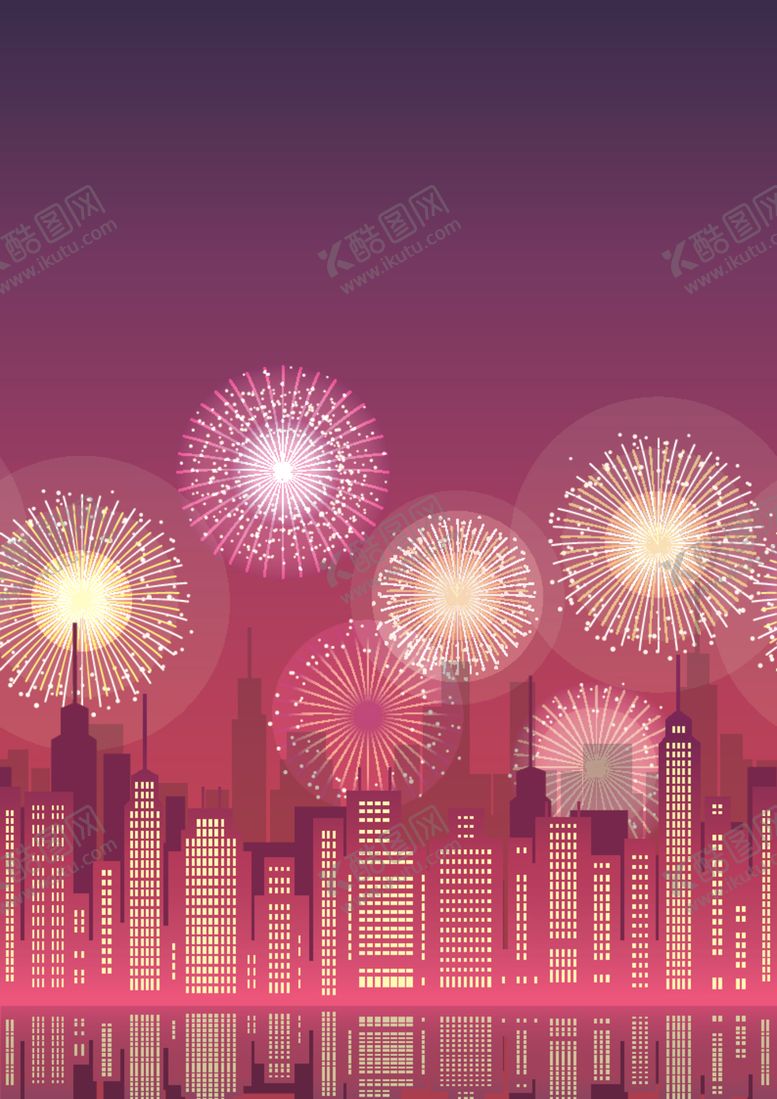 编号：89894204280054226319【酷图网】源文件下载-城市烟花背景