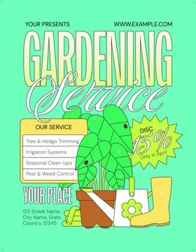 园艺服务宣传海报