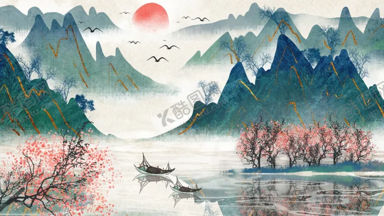 编号：30314506280253128724【酷图网】源文件下载-水墨插画