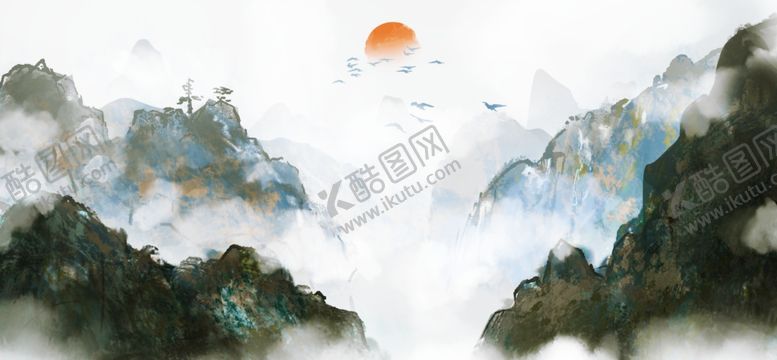 编号：50180206281052126209【酷图网】源文件下载-水墨山水