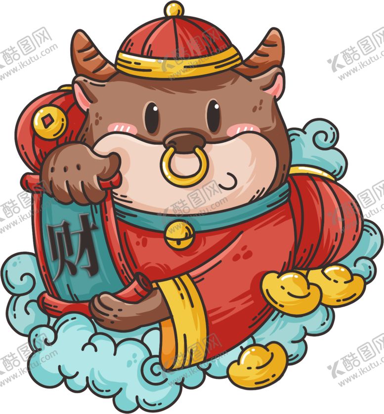 编号：29267810241831577786【酷图网】源文件下载-卡通牛年
