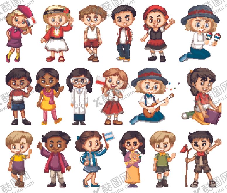 编号：73516609200613085512【酷图网】源文件下载-卡通矢量儿童
