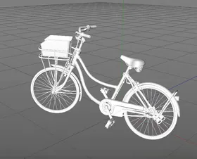 C4D模型自行车