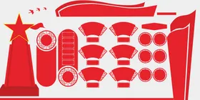 文化墙党建形象党建设党雕刻
