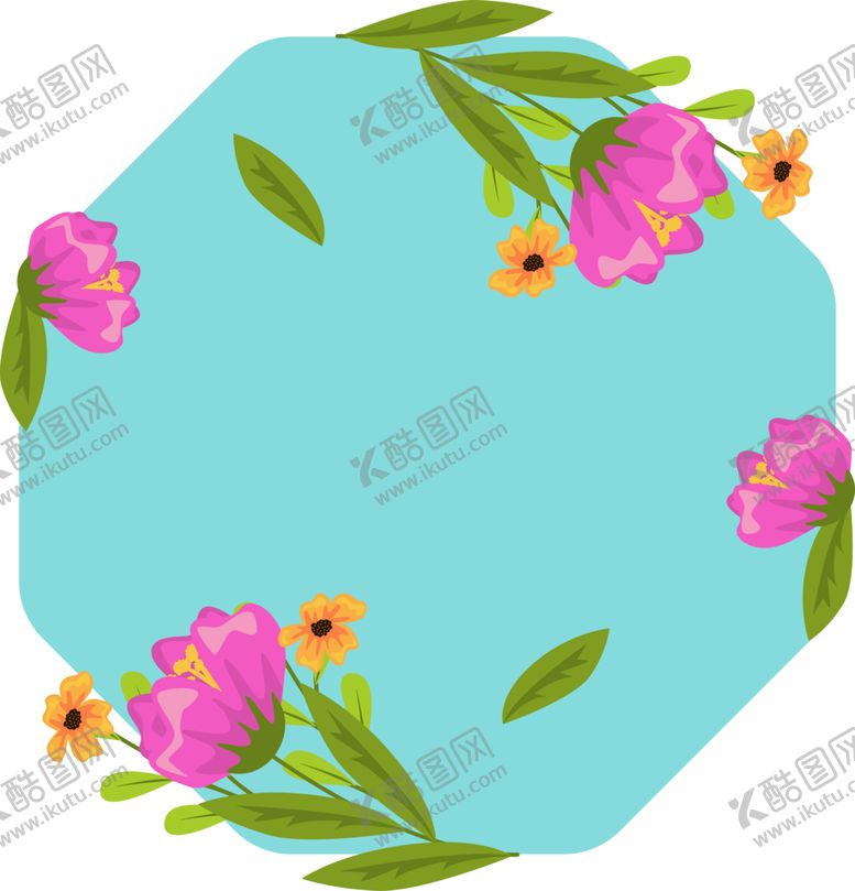 编号：41753001260847002361【酷图网】源文件下载-花朵边框免抠图