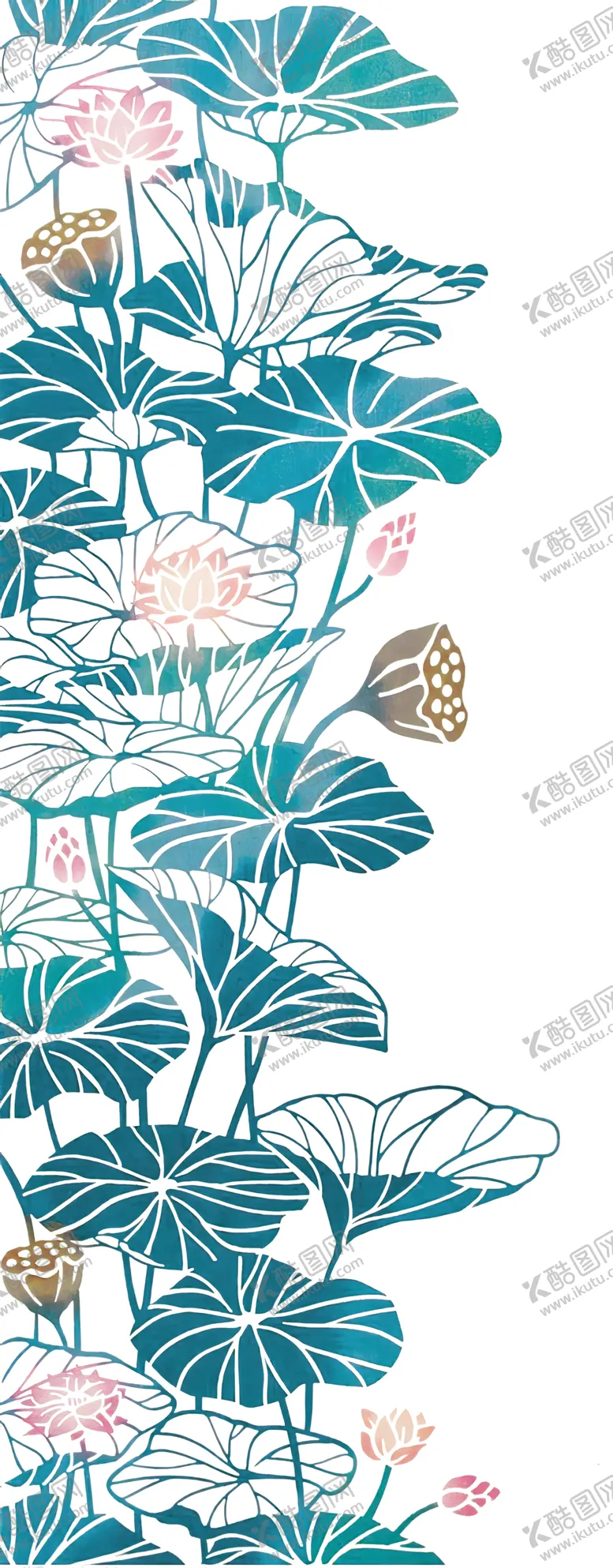 编号：27839506161852129457【酷图网】源文件下载-数码印花荷花
