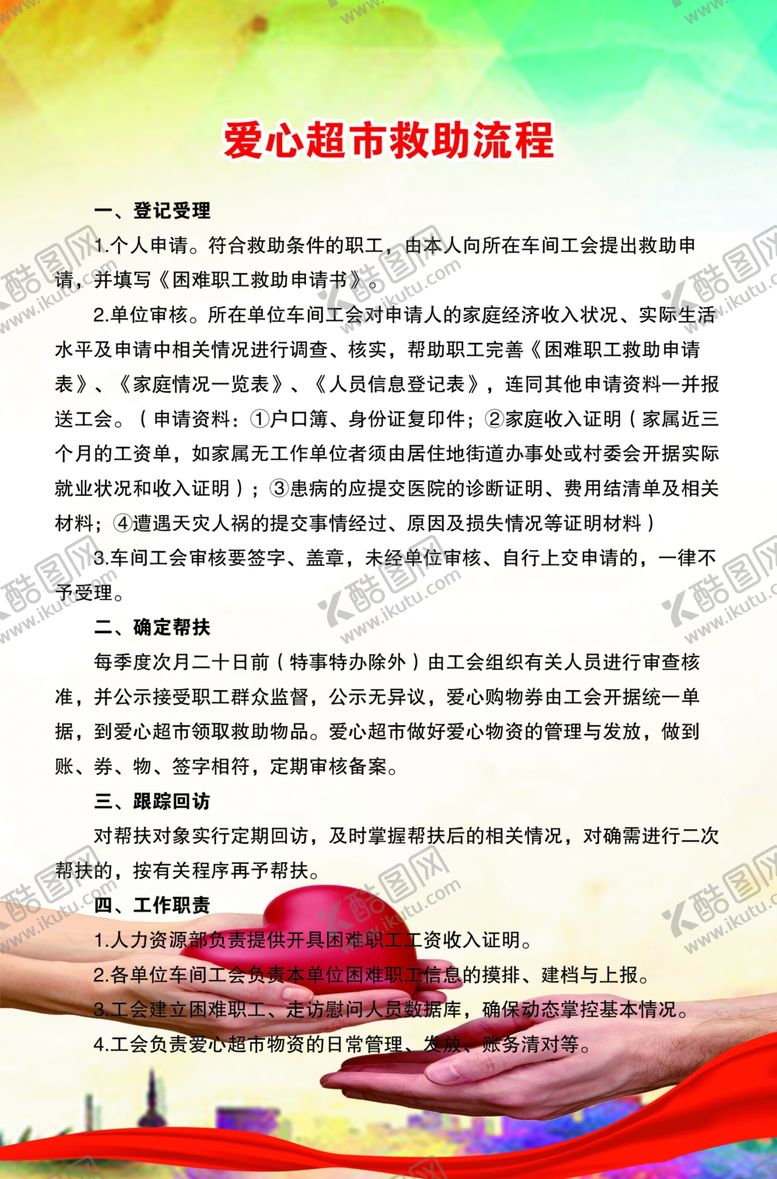 编号：10274109272034205442【酷图网】源文件下载-爱心超市救助流程