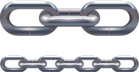 立体金属铁链矢量素材