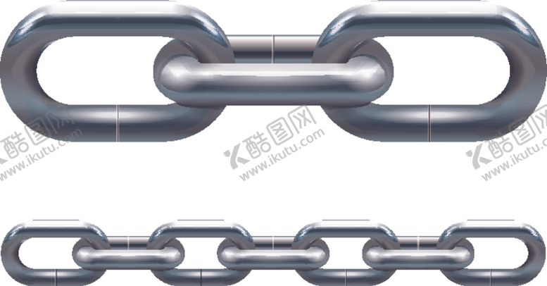 编号：33831110281615486909【酷图网】源文件下载-立体金属铁链矢量素材