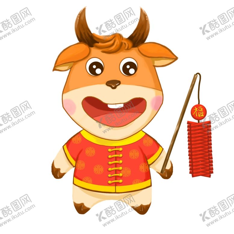 编号：26576209280606094261【酷图网】源文件下载-春节动漫牛形象