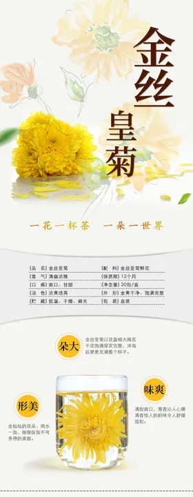 金丝皇菊花茶电商详情