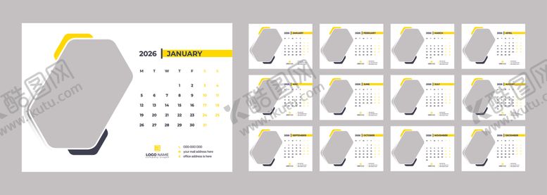 编号：37744904042147401503【酷图网】源文件下载-2026日历模板