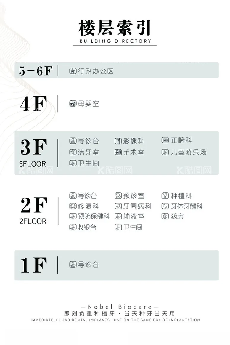 编号：94914101231435056858【酷图网】源文件下载-电梯索引口腔简约简单