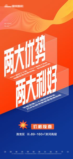 地产橙色创意利好优势特价大字报