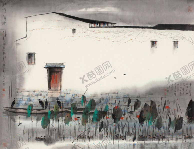 编号：25397909162124053614【酷图网】源文件下载-中式山水风景画