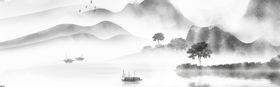 山水水墨画