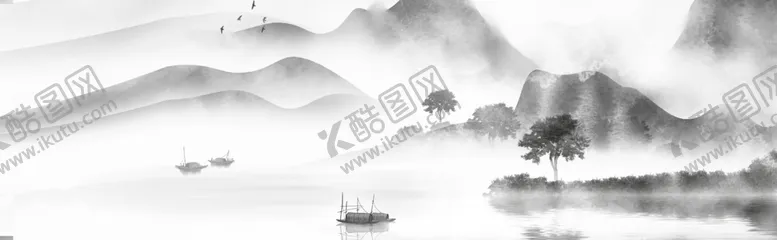 编号：60288306241141325801【酷图网】源文件下载-山水水墨画