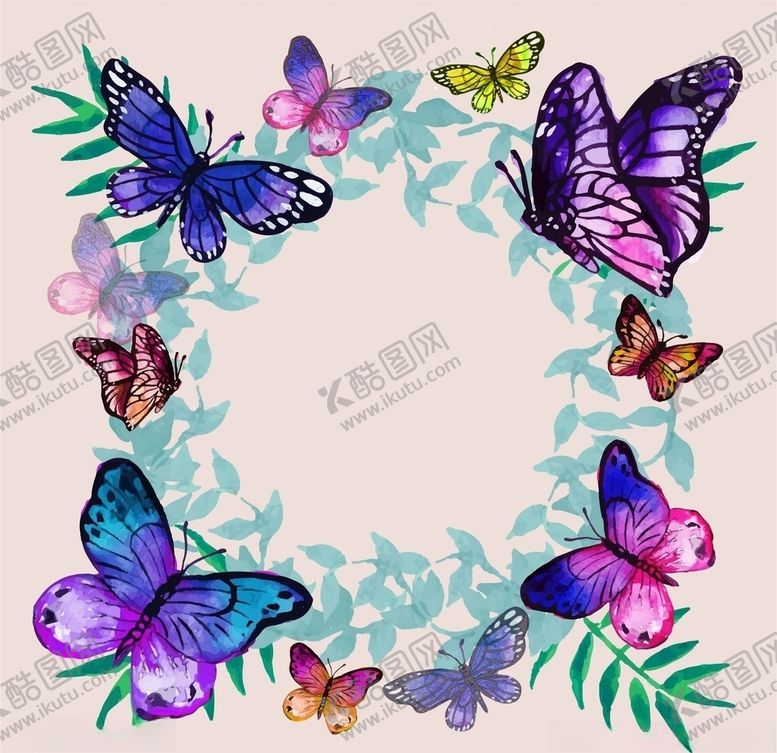 编号：15564607070834112038【酷图网】源文件下载-蝴蝶花环