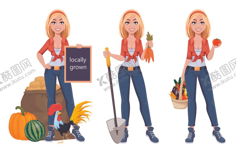 编号：75318610071225233962【酷图网】源文件下载-卡通农民