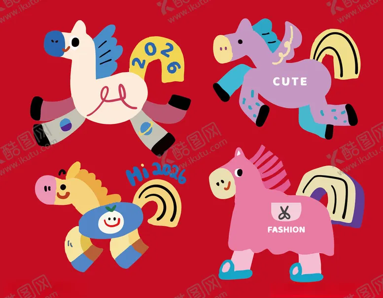 编号：51696504171744045321【酷图网】源文件下载-可爱卡通动物装饰图案