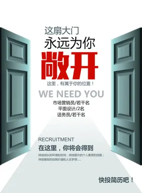 招聘海报人才精英广告启示