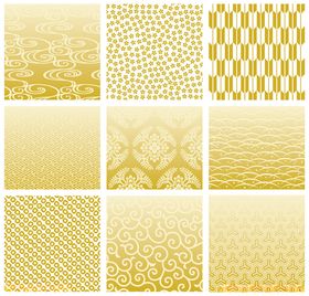 金色纹理图案集合