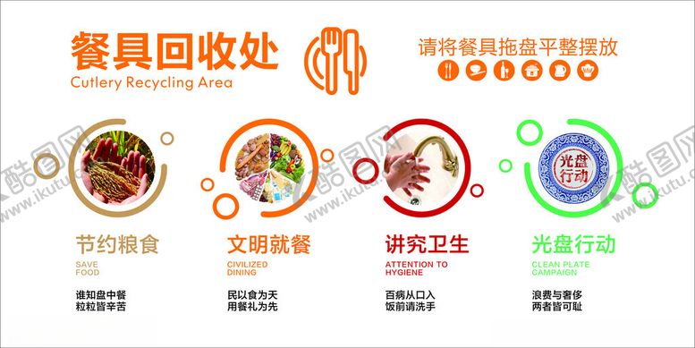 编号：29386610300606191151【酷图网】源文件下载-餐具回收处文化墙