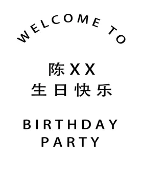 生日迎宾牌