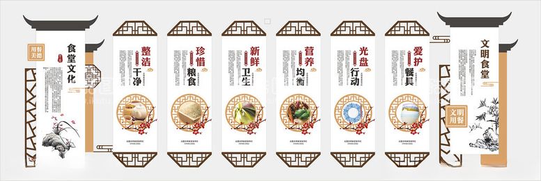 编号：76372712011935071394【酷图网】源文件下载-食堂文化墙