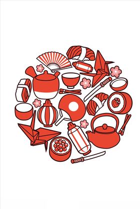 卡通人物漫画T恤印花矢量