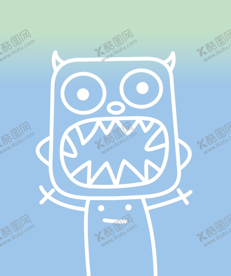 编号：75213505181943434863【酷图网】源文件下载-卡通渐变小怪物